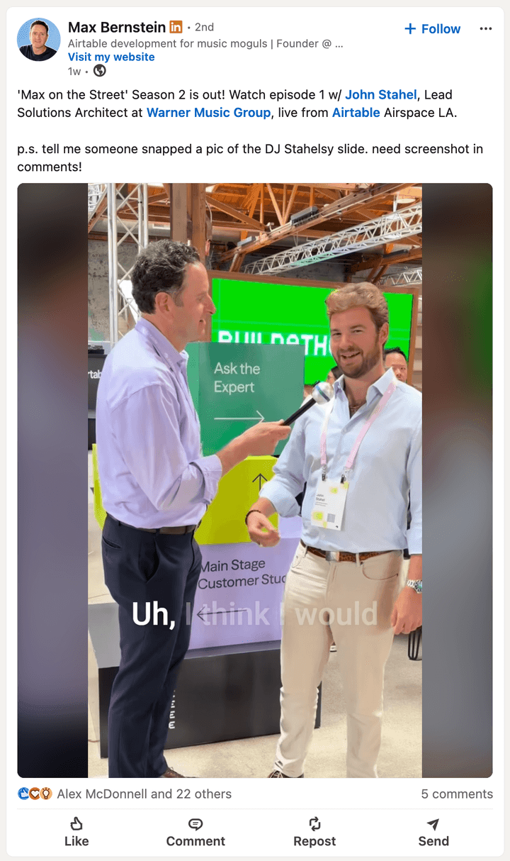Attendee post about Airspace LA
