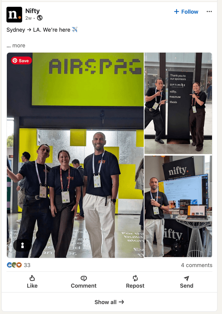 Attendee post about Airspace LA