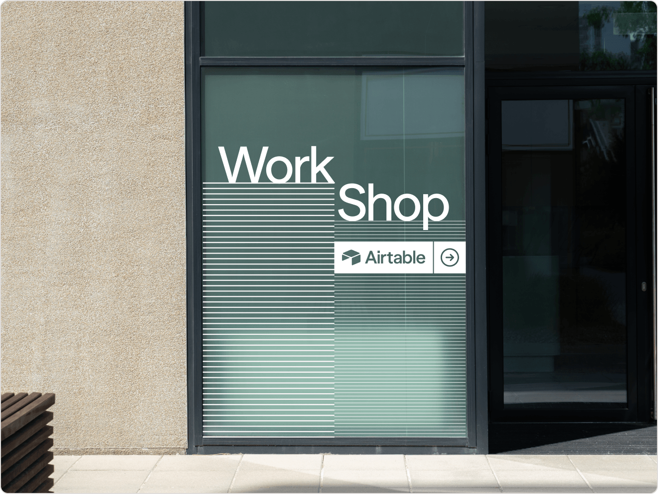 Airtable workshop entrance signage
