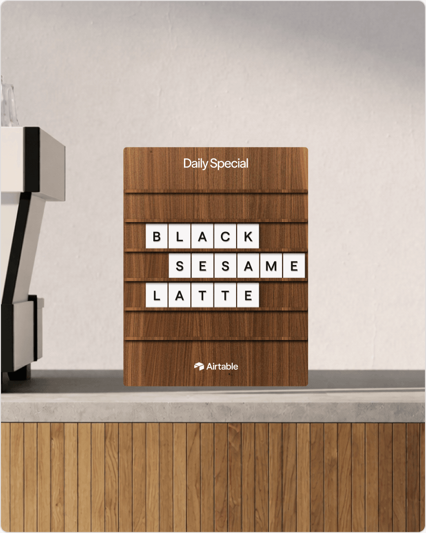 Black Sesame Latte interactive event display