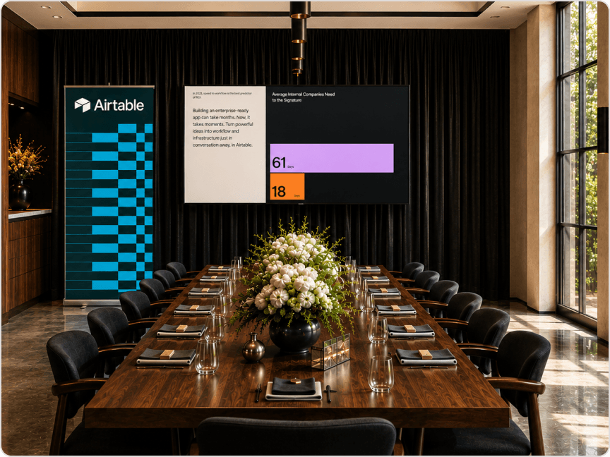 Airtable leadership dinner room