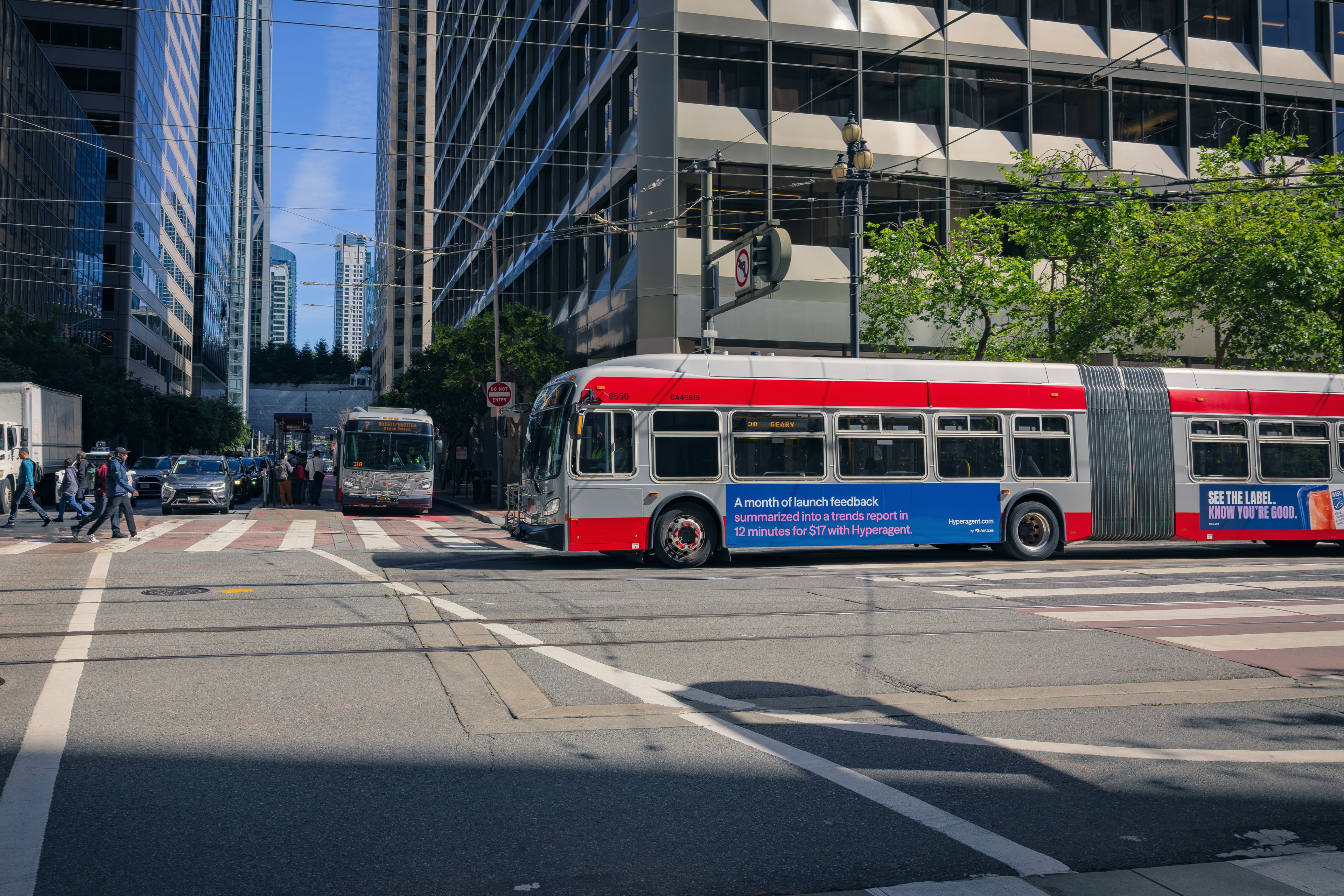Hyperagent campaign on a city bus