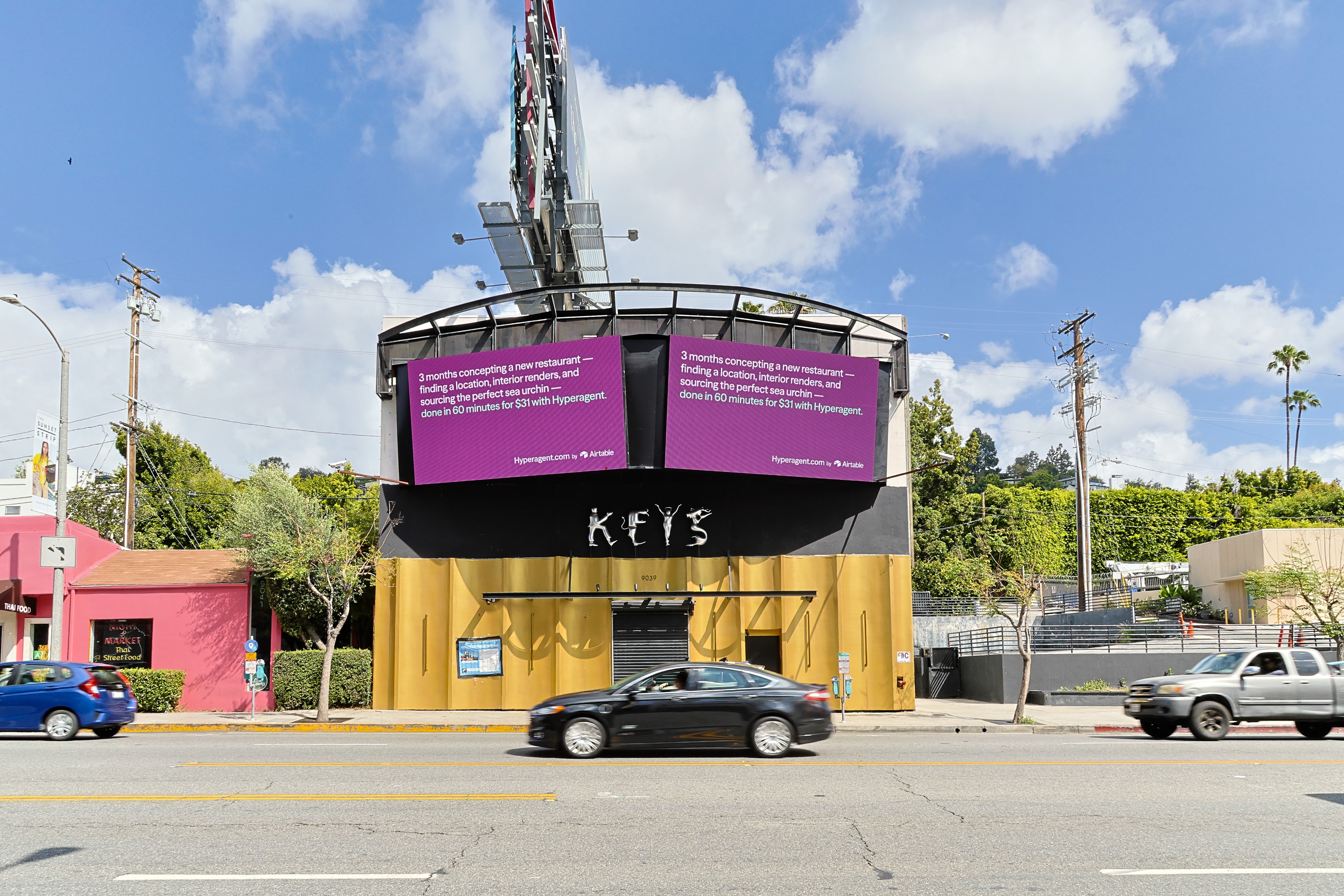 Hyperagent billboard on Sunset Boulevard